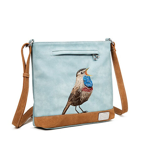 Crossbody APP lightblue cognac