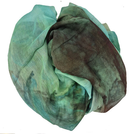 Sjaal zijde groen groen