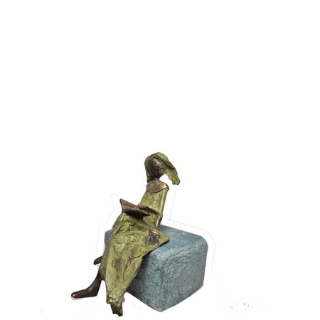 Vrouw in groene jurk