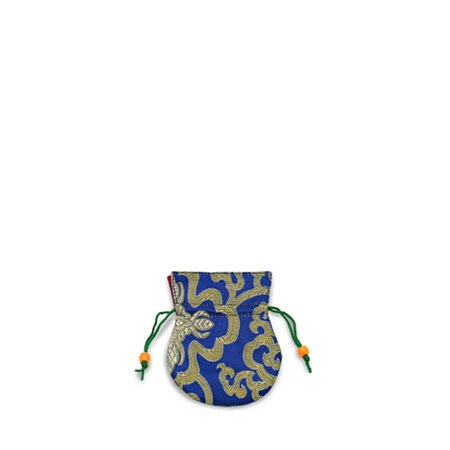 Brokaattasje blauw S