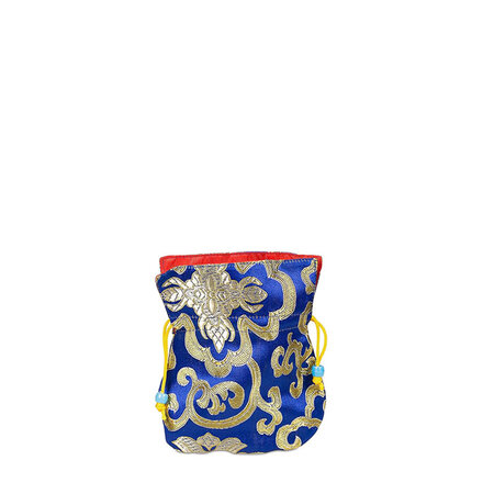 Brokaattasje blauw M