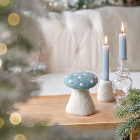 Paddenstoel ijsblauw L