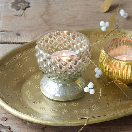 Waxinelicht zilverkleur