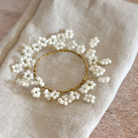 Servetring pareltjes