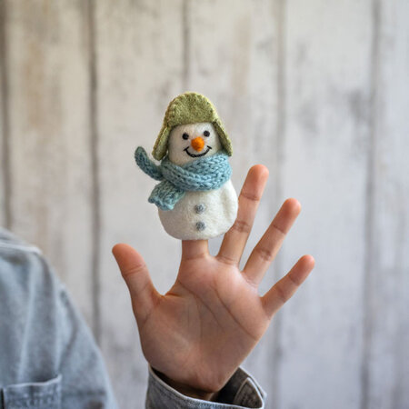 Vingerpopje sneeuwpop