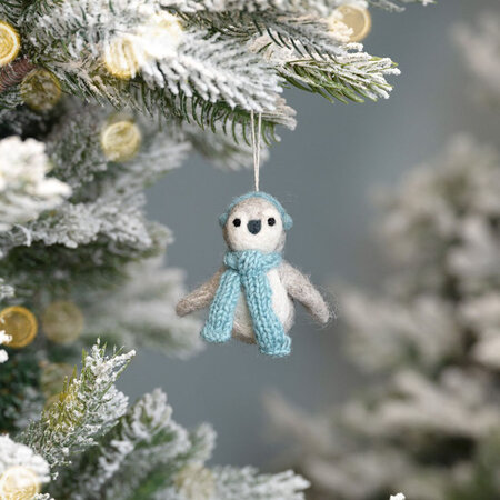 Hanger pinguïn ijsblauw