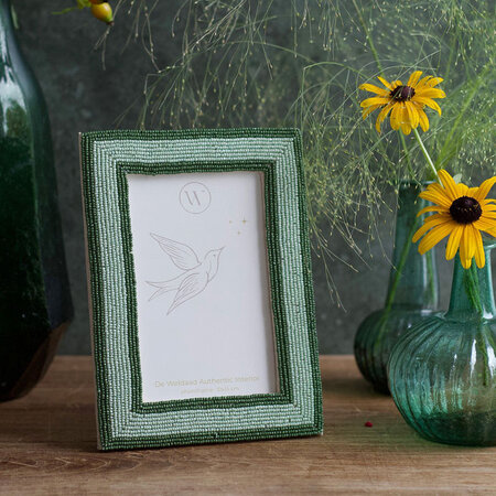 Fotolijst groene kralen