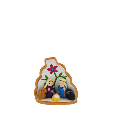 Kerstgroep met bloem
