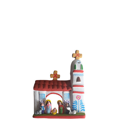 Kerstgroep witte kerk