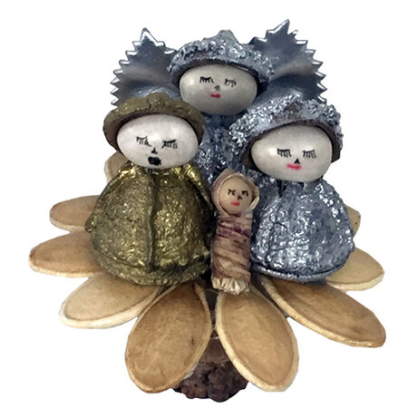 Kerstgroep van eucalyptusvrucht