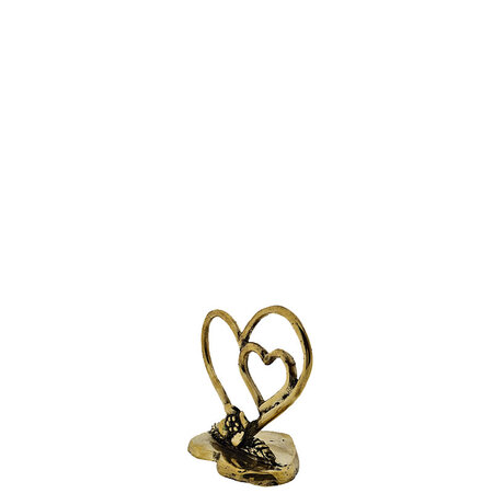Bronzen hart in hart