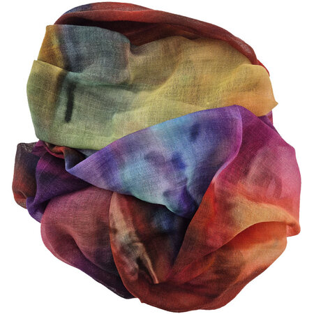 Sjaal 100% wol rood paars