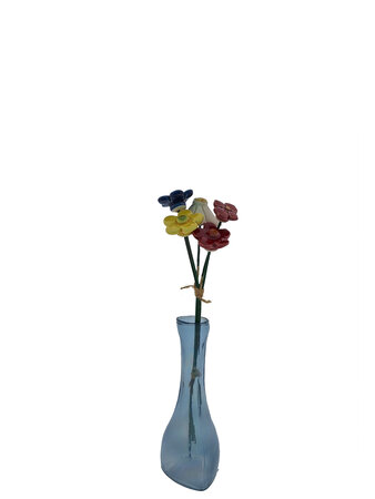 Blauw vaasje opaline