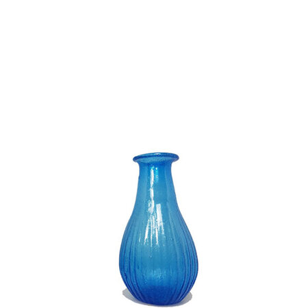 Vaas blauw ribbel