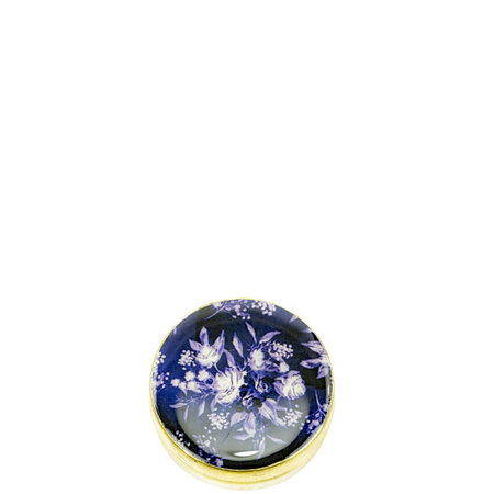 Pillendoosje bloemen paars