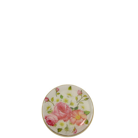 Pillendoosje bloemen wit roze