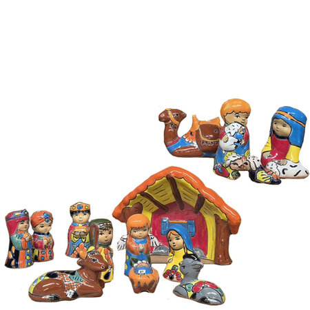 Kerstgroep stal keramiek