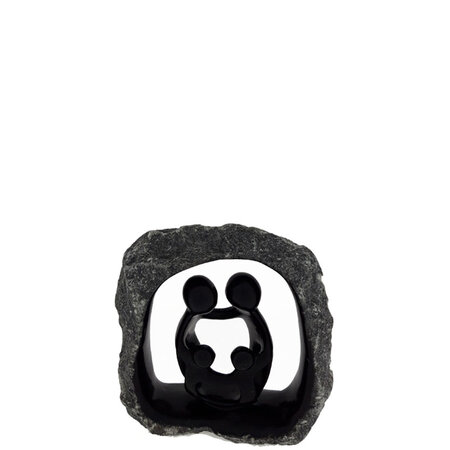 Familie 4 in ruwe steen