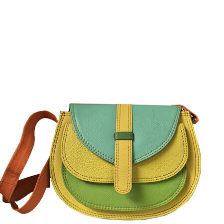 Schoudertas geel groen