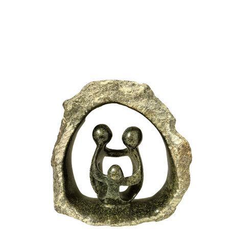 Familie 3 ruwe steen