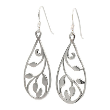 Oorbellen zilver opengewerkt