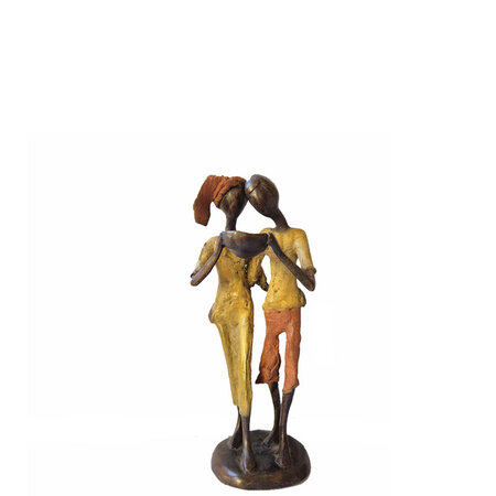 Paar in geel en oranje