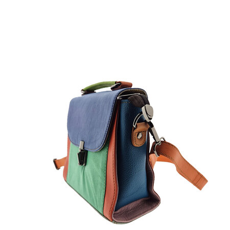 Schoudertas groen blauw