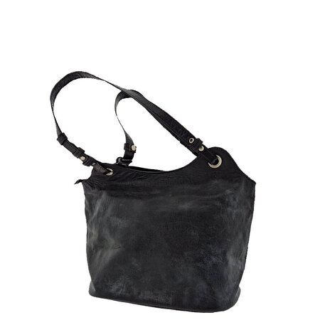 Handtas zwart eco leer