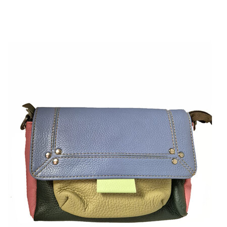 Schoudertas blauw olijf