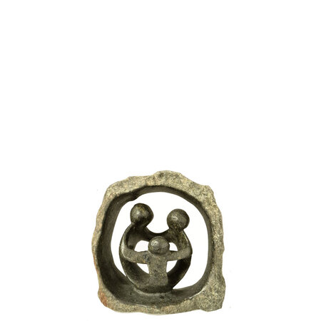 Familie 3 ruwe steen