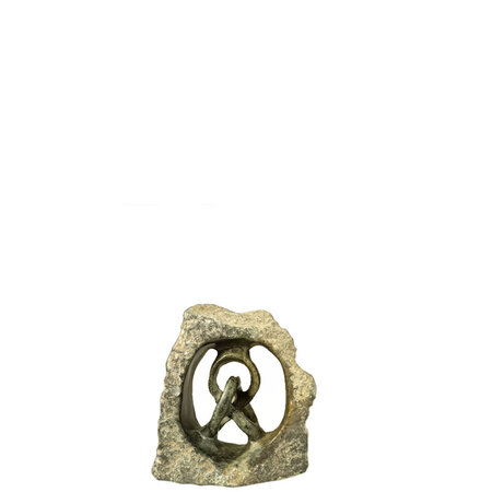 Liefdesknoop in ruwe steen 