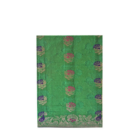 Sari notebook L groen bloemen