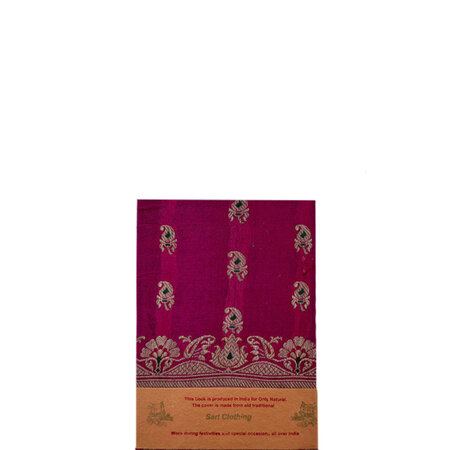 Sari notebook M  fuchsia bloemetjes