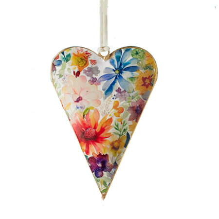 Bloemenhart aquarel blauwe bloemen