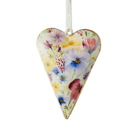 Bloemenhart aquarel blauwe bloemen