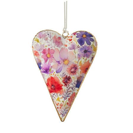 Bloemenhart aquarel oranje bloem