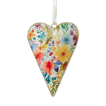 Bloemenhart aquarel oranje bloem