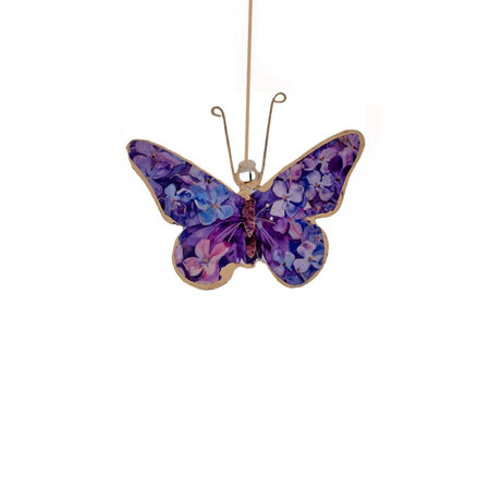 Vlindertje metaal lila