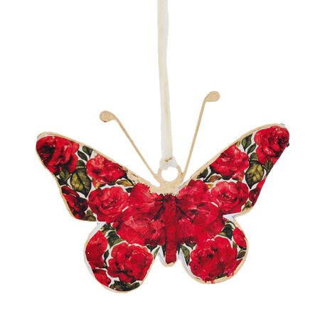 Vlinder metaal rood