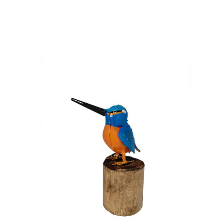 Ijsvogel op hout