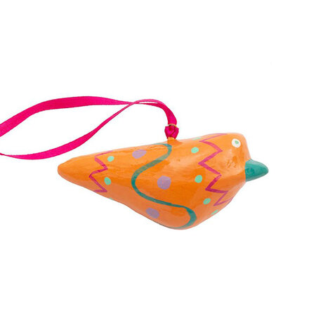 Vogel wrinkles oranje