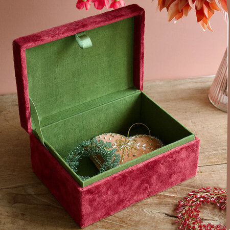 Opbergdoos velours bordeaux