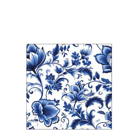 Servetten Delft Blue Florals 25