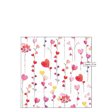 Servetten Heart garlands 25