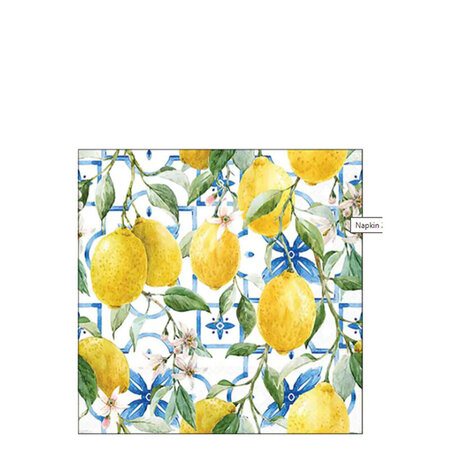 Servetten Mediterranean lemons 25