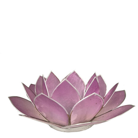 Lotus L lichtroze zilveren rand