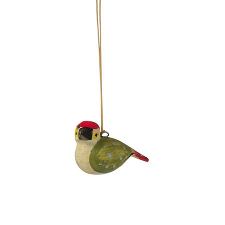 Troostvogel hangend groen blauwe stippen