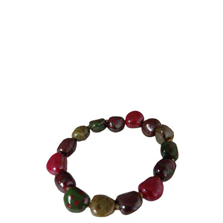 Armband rood groen kazuri