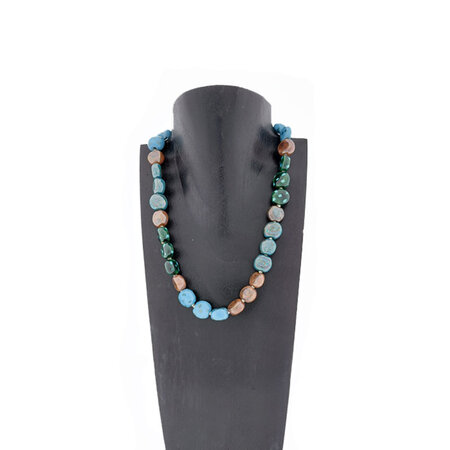 Ketting kazuri blauw groen