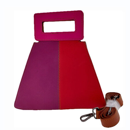 Tas restleer rood paars